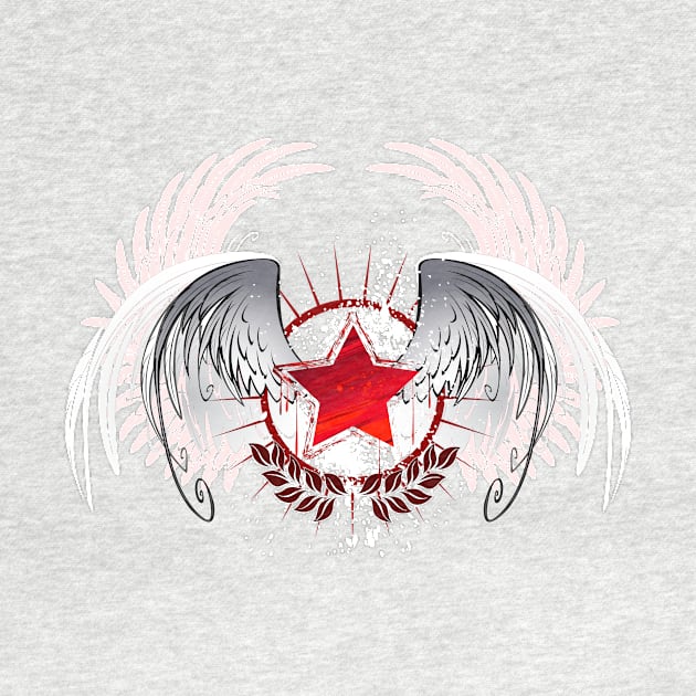 Red Star Painted with Paint by Blackmoon9